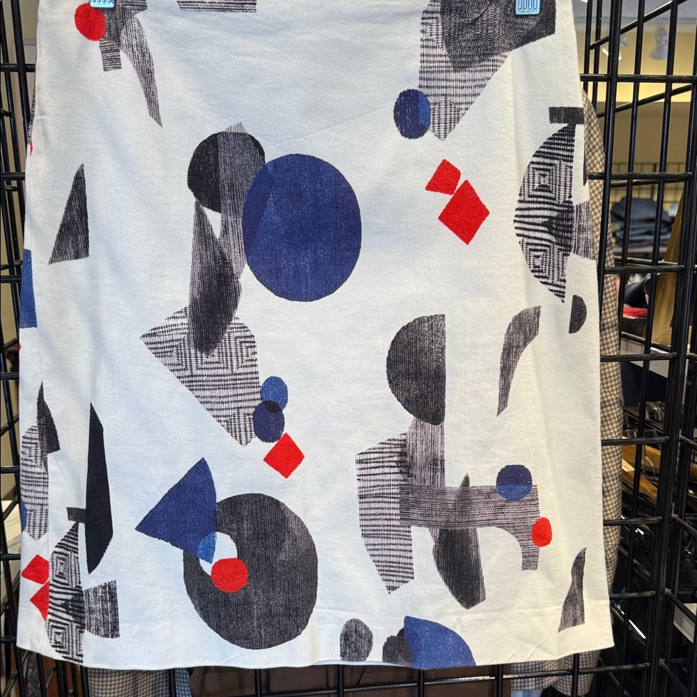 Abstract Geometric Print Skirt